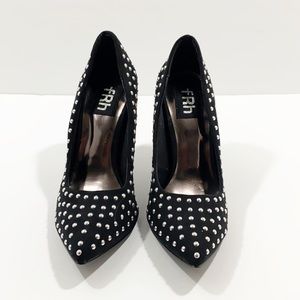 FRH black studded heels size 8.5